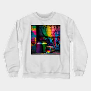 Living Life in Colour Paint Barrel Graffiti Crewneck Sweatshirt